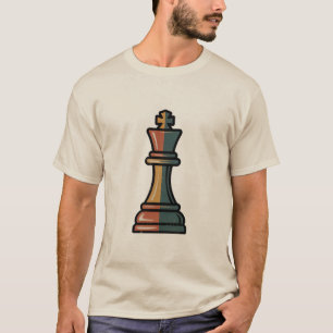 T-shirt Reine de pièces d'échecs vintage tendance amoureux