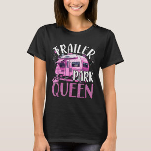 T-shirt Reine de Trailer Park Drôle Camping Rose Remorque