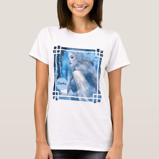 T-shirt Reine des neiges de beauté gelée en Wonderland d'h (Devant)
