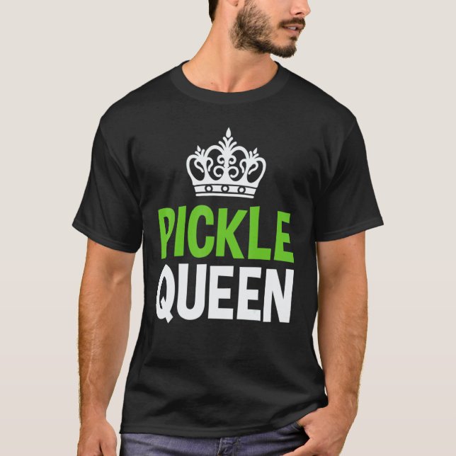 T-shirt Reine des pickles végétalienne légume (Devant)