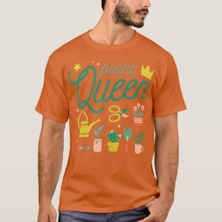 T-shirt Reine des plantes féminine agricultrice jardinage 