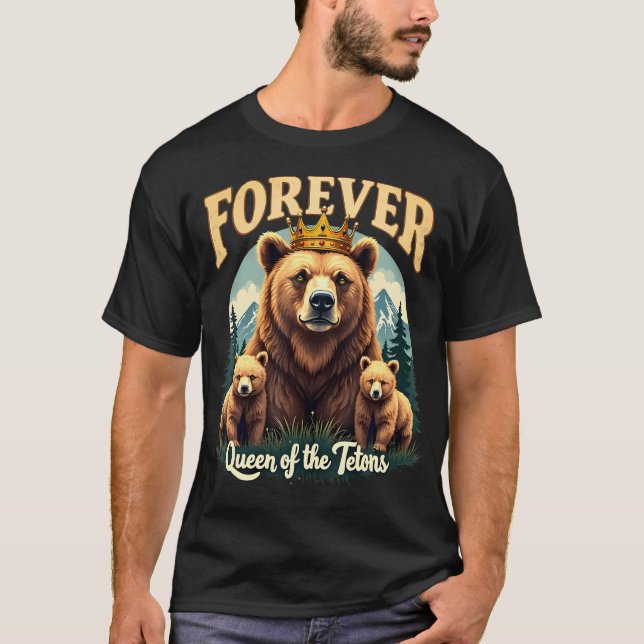 T-shirt Reine Des Tétons Grizzly 399 En Mémoire (Devant)