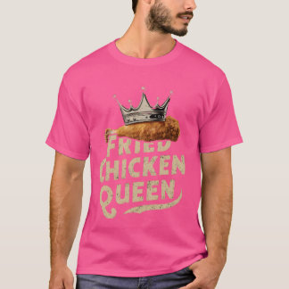 T-shirt Reine drôle de poulet frit Amour cool poulet frit