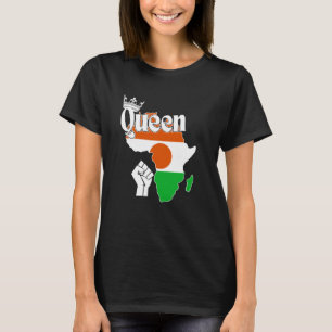 T-shirt Reine Du Niger Avec Le Drapeau Du Nigeria En Afriq