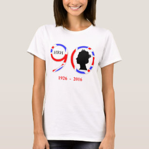 T-shirt Reine Elizabeth II d'Angleterre 90e anniversaire