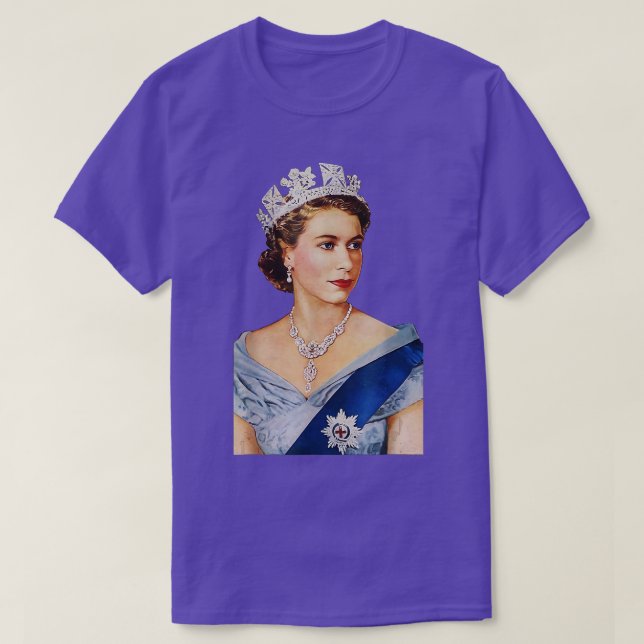 T-shirt Reine II - Elizabeth England - Reine d'Angleterre  (Design devant)