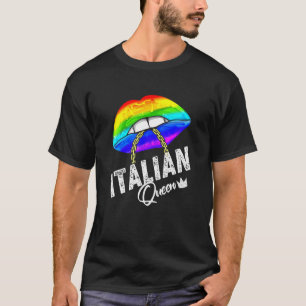 T-shirt Reine Italienne Lgbtq Gay pride Flag Lièvres Arc-e