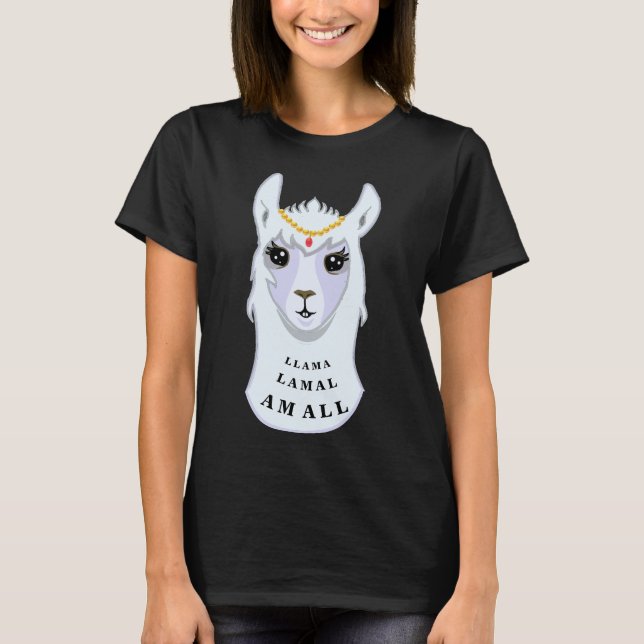 T-shirt Reine Llama céleste (Devant)