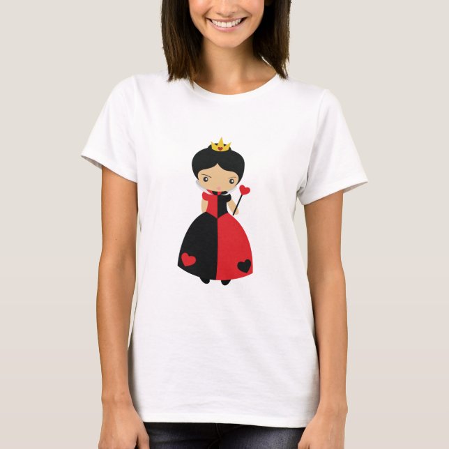 T-shirt Reine mignonne de KRW des coeurs (Devant)