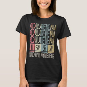 T-shirt Reine née en NOVEMBRE 1952