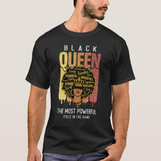 T-shirt Reine Noire Histoire Fév Pour Femmes Fort Bla