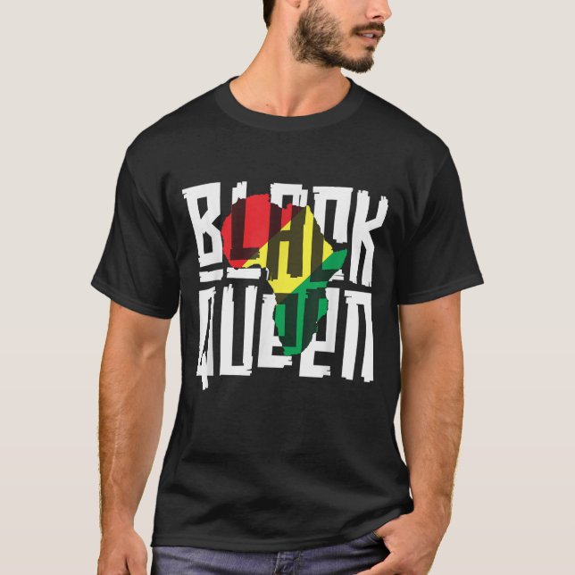 T-shirt Reine noire pour les femmes Filles Histoire Mois A (Devant)