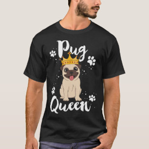 T-shirt Reine Pug  Femmes Mère Maman Chien Chiens  Espace 