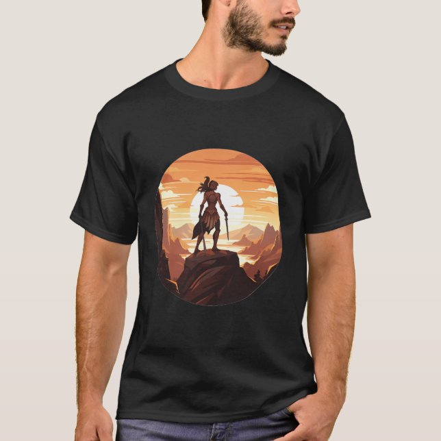T-shirt Reine Sparte - Un Guerrier Orné D'Armor Wieldin (Devant)
