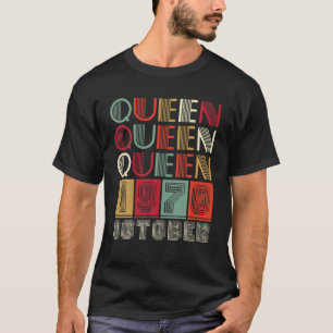 T-shirt Reines noires nées en novembre 1970 pour femme noi
