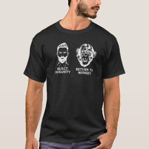 T-shirt Rejeter L'Humanité Retour À L'Animal Singe 1