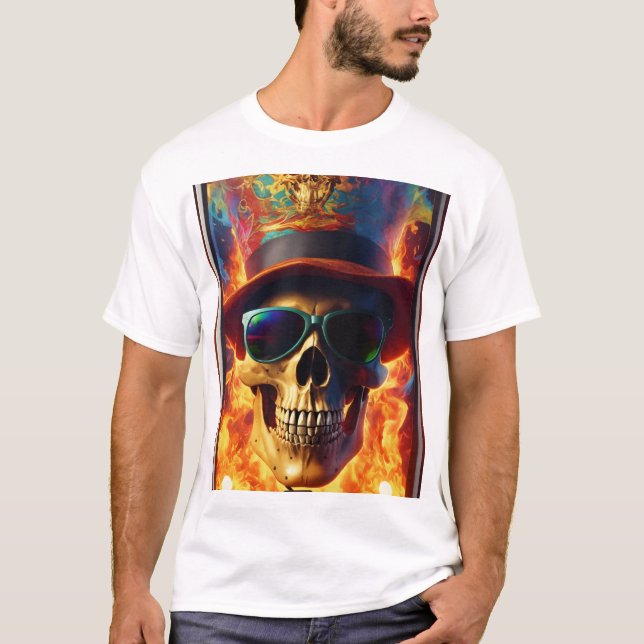 T-shirt Rejoignez la rébellion : Crâne & Crossbones Rock C (Devant)