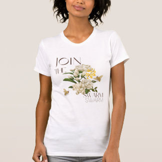 T-shirt Rejoignez l'essaim Art floral botanique abeille m
