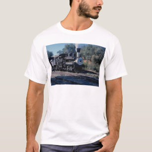T-shirt Relais de rivière de plume, locomotive de Shay
