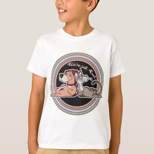 T-shirt Relation de chat de chien (Devant)