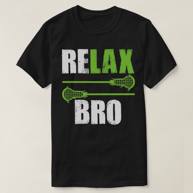 T-shirt Relax Bro Drôle Lacrosse Lover (Design devant)