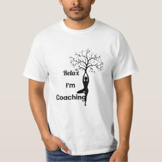 T-SHIRT Relax Je suis Coaching Yoga, cadeau, Femme