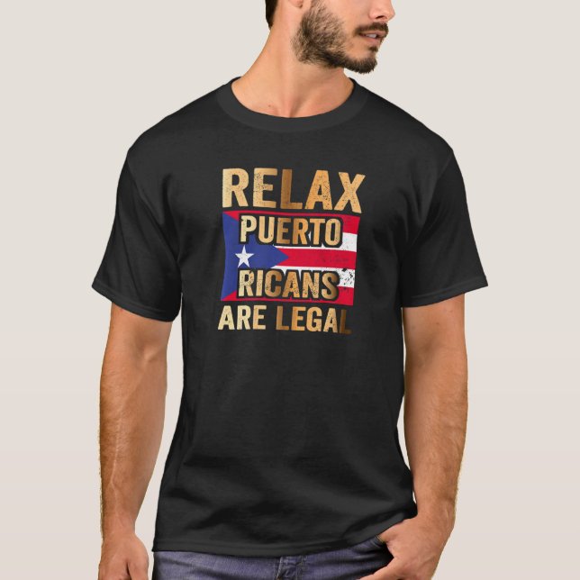 T-shirt Relax Les Portoricains Sont Légaux   (Devant)