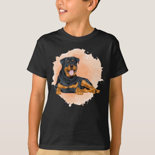 T-shirt Relaxant Amoureux des chiens Rottweiler (Devant)