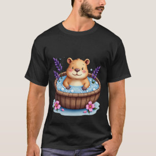 T-shirt Relaxation Capybara Bain à Remous Zen Calme Art An