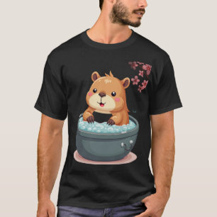 T-shirt Relaxation Capybara Jacuzzi Kawaii Ambiance Détent