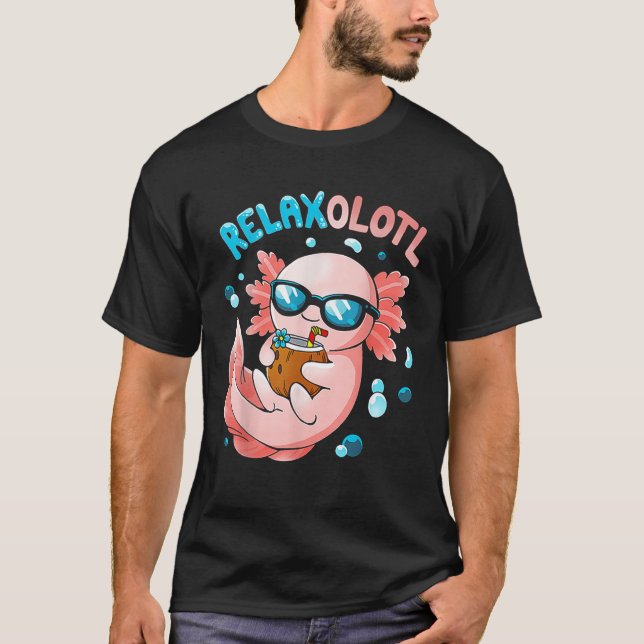 T-shirt Relaxolotl Funny Axolotl Relax (Devant)