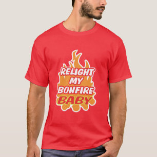 T-shirt RELIGHT MON BONFIRE BÉBÉ Bonfire Night Guy Fawkes