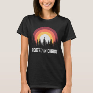 T-shirt Religieux Enraciné Dans Le Christ chrétien
