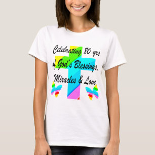T-SHIRT RELIGIEUX PERSONNALISÉ 80E ANNIVERSAIRE CONCEPTION