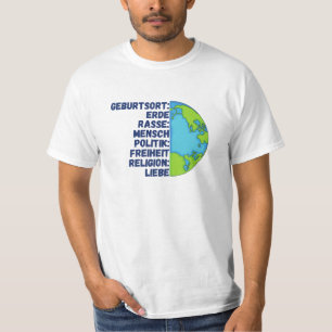 T-shirt Religion Amour Liberté Personnes Planète Terre