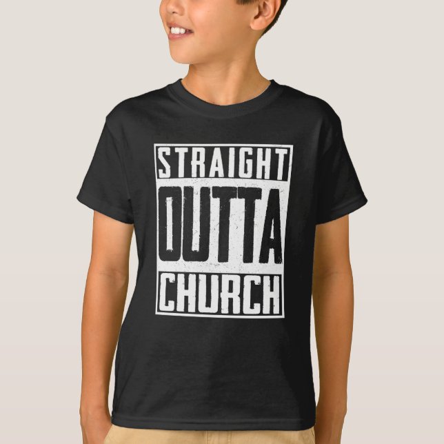 T-shirt Religion chrétienne de Straight Outta Church Jesus (Devant)