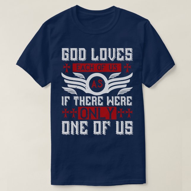 T-shirt Religion Que Dieu Aime Chacun De Nous (Design devant)