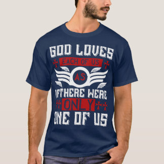 T-shirt Religion Que Dieu Aime Chacun De Nous