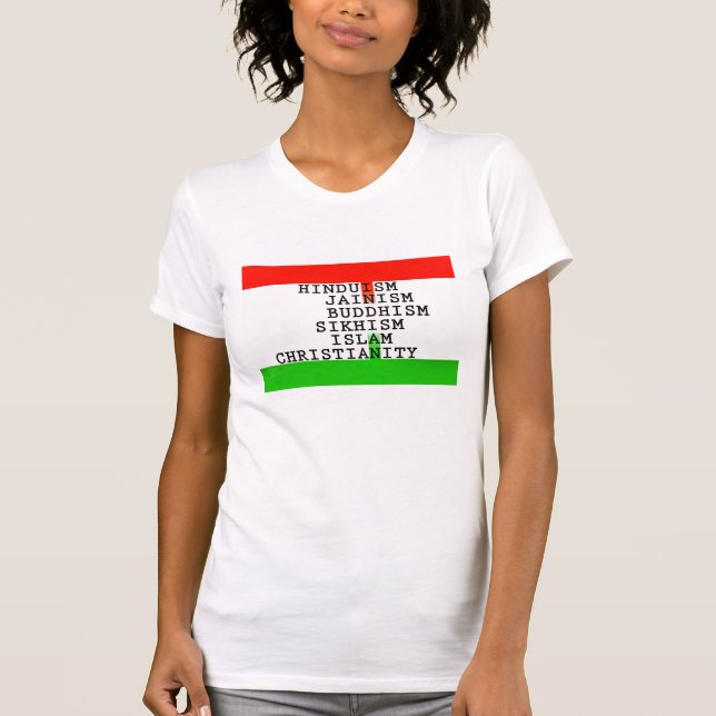 T-shirt Religions d'identité indienne (Devant)