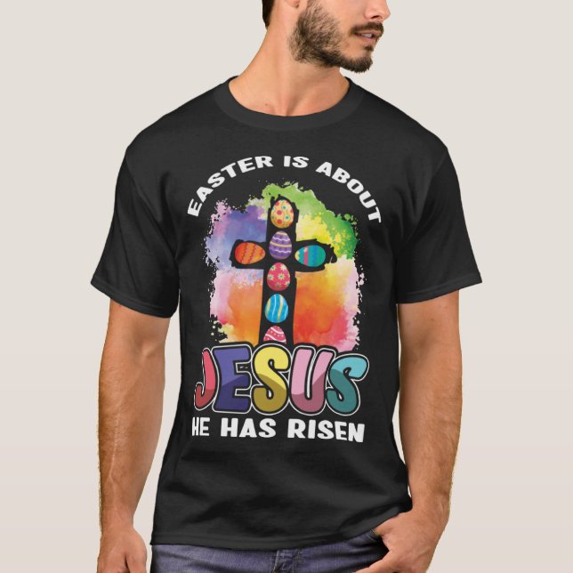 T-shirt Religueux dimanche de Pâques Pâques chrétienne est (Devant)