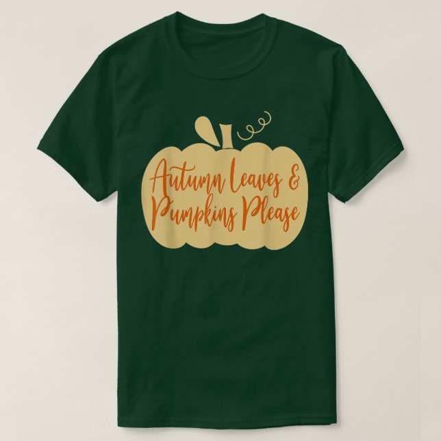 T-shirt Remerciements Feuilles D'Automne Et Citrouilles S' (Design devant)