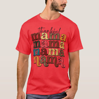 T-shirt Remerciements Mama Buffalo Plaid Automne Automne T
