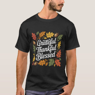 T-shirt Remerciements Merci Heureux Bienheureux Citation d