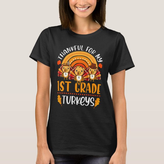 T-shirt Remerciements pour ma 1ère année Turkeys mignonne  (Devant)