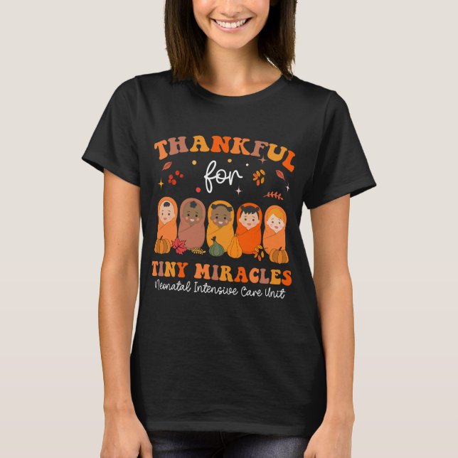 T-shirt Remerciements Pour Minuscules Miracles NICU Infirm (Devant)