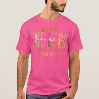 T-shirt Remerciez Le Seigneur Christian Jesus Thanksgivi