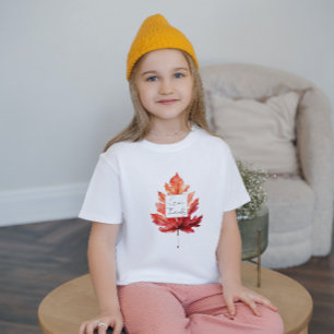 T-shirt Remerciez Red Fall Leaf Thankgiving