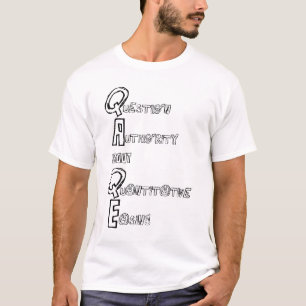 T-shirt Remettez en question l'autorité à propos de l'asso