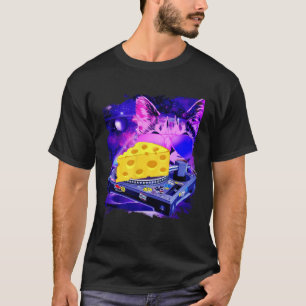 T-shirt Remix Space Cat DJ cheese Remix pour galaxie de ch