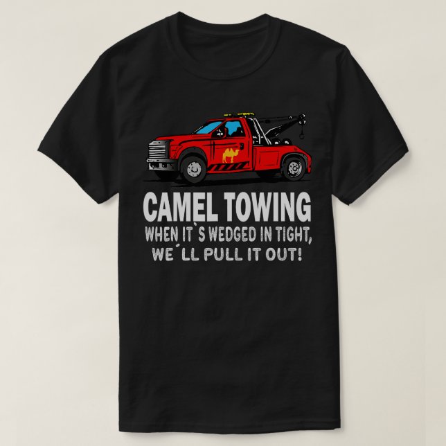 T-shirt Remorquage de chameaux humoristiques pour adultes (Design devant)